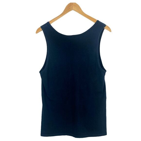 MACKLEMORE MEN'S Black Concert Logo Band Tank Top White Print US S - Picture 4 of 10